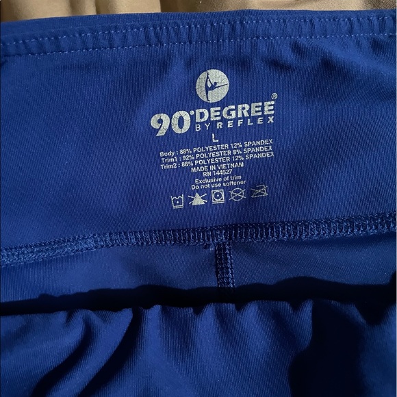 90 Degree by Reflex blue crop leggings size L - Picture 2 of 9